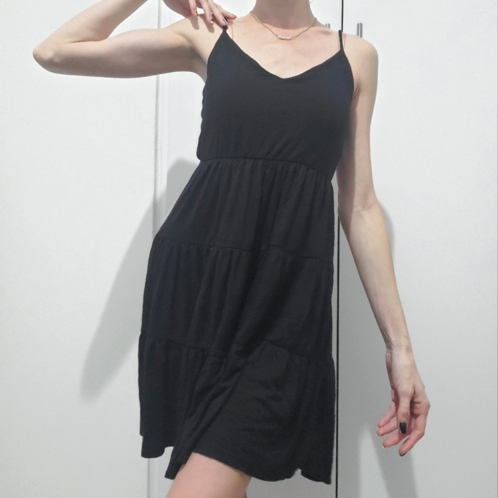 Black cotton Aline dress